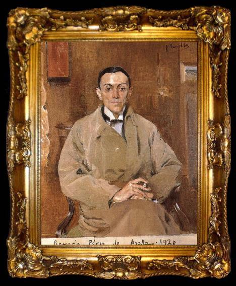 framed  Joaquin Sorolla Ayala portrait, ta009-2